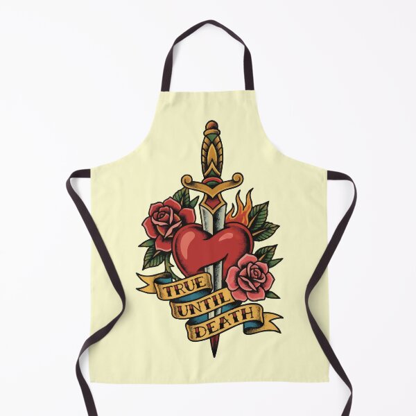 Item preview, True Until Death American Traditional Dagger and Heart Tattoo Art designed and sold by 89BLACK.