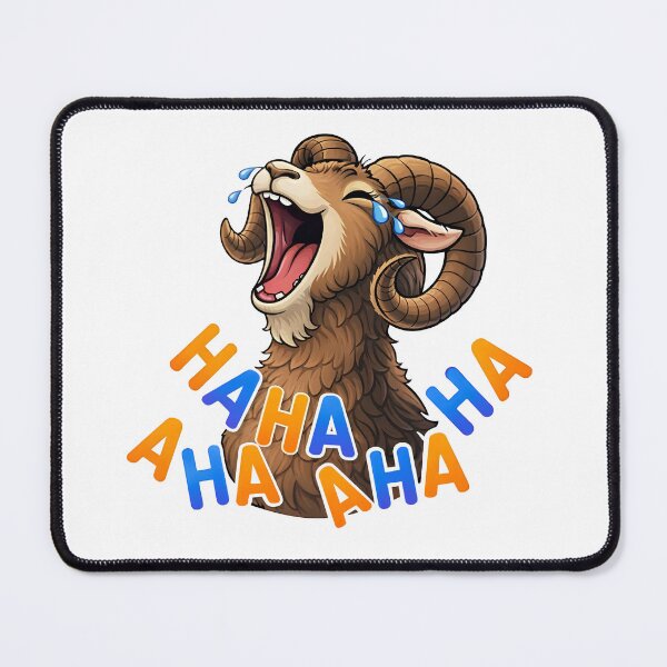 Item preview, AHAHAHA Ram Meme Funny Animal Illustration designed and sold by Senkov.