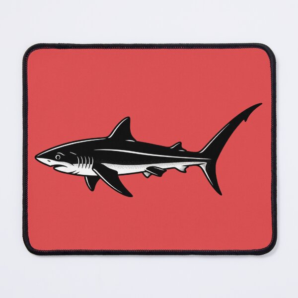 Item preview, Minimalist Thresher Shark Silhouette – Black and White Ocean Predator Line Art designed and sold by AnalajiaDesigns.