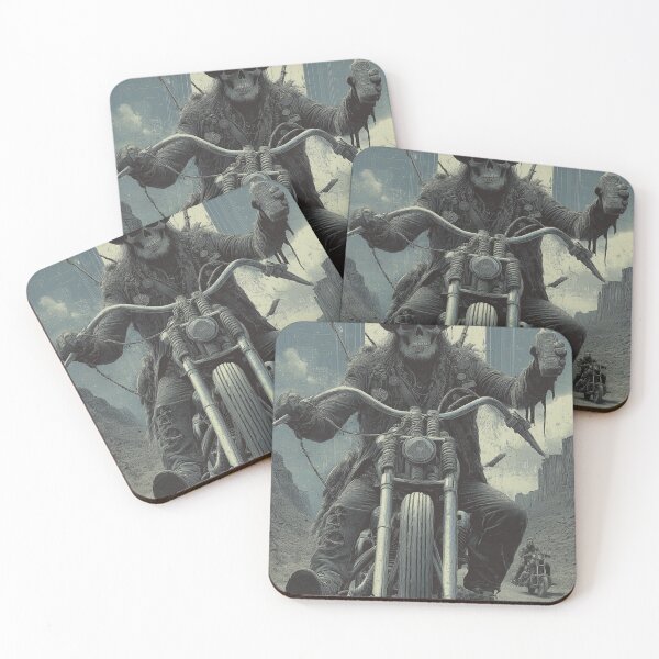 Item preview, Skeleton Biker Gang Leader | Whiskey & Motorcycles designed and sold by CodeDistilled.