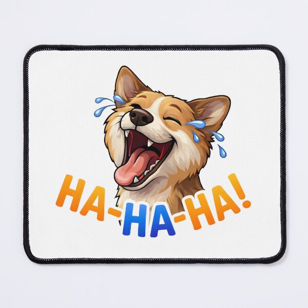 Item preview, Ha-Ha-Ha Laughing Dog Funny Cartoon Meme designed and sold by Senkov.