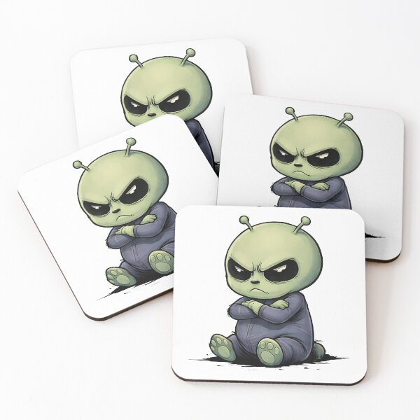 Item preview, Angry Cute Alien Baby Illustration designed and sold by Senkov.