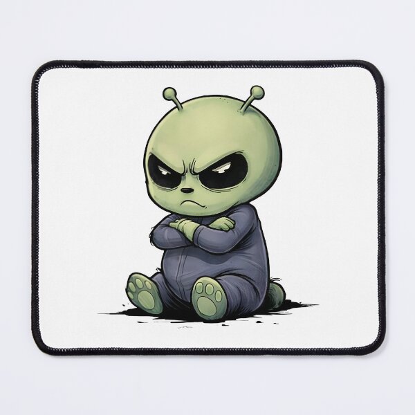 Item preview, Angry Cute Alien Baby Illustration designed and sold by Senkov.