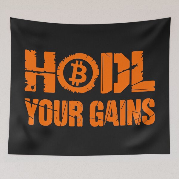 Item preview, HODL Your Gains Bitcoin - Diamond Hands Art designed and sold by cabana.space.