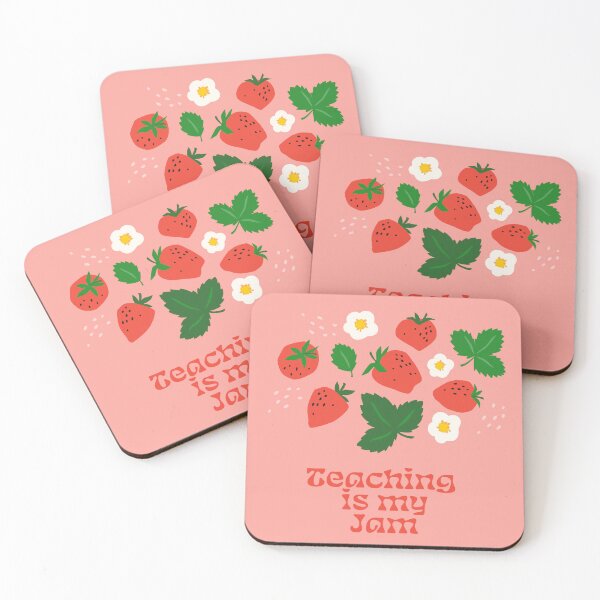 Item preview, Cute Teaching is my Jam Strawberry Sticker designed and sold by Roseworked.