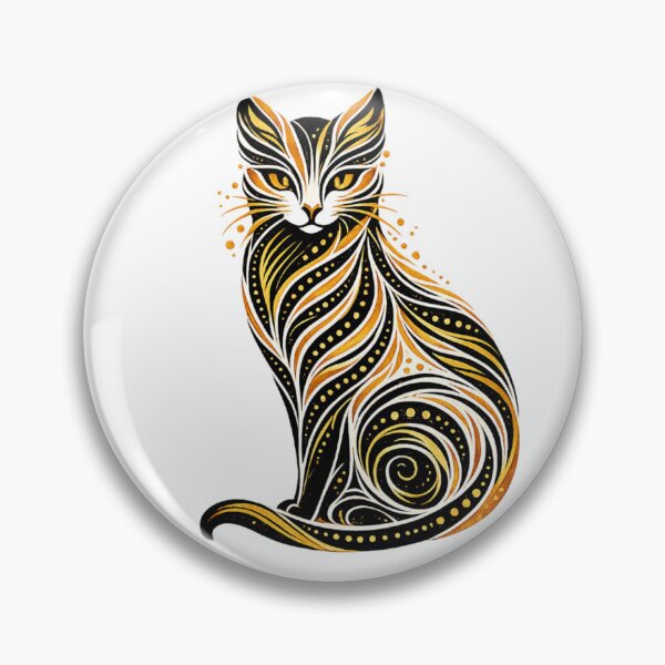 Item preview, Elegante arte lineal de gato designed and sold by Bellassi.