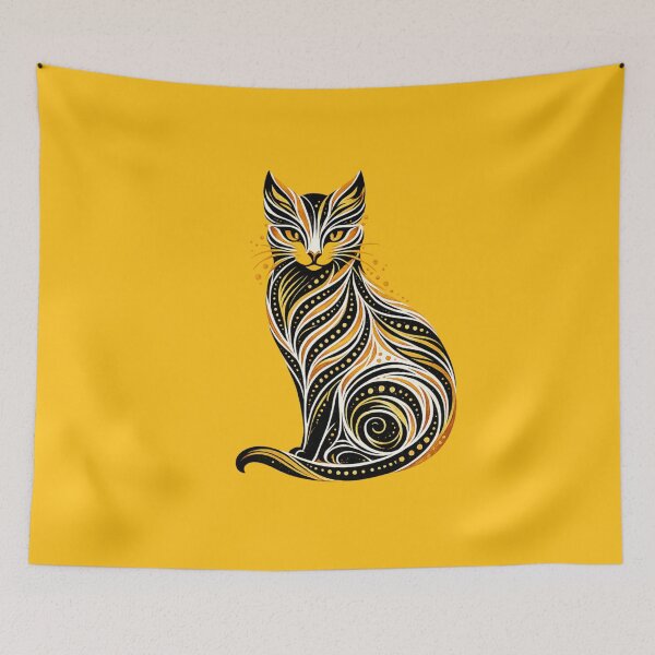 Item preview, Elegante arte lineal de gato designed and sold by Bellassi.