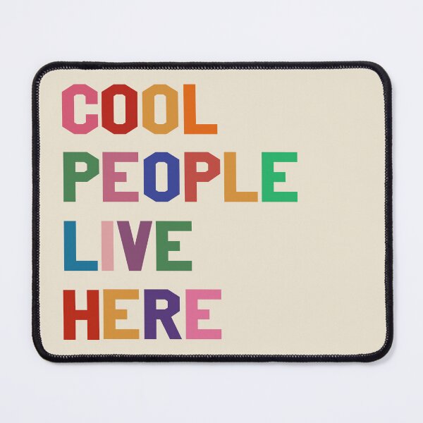 Item preview, Cool People Live Here - Colorful Typography designed and sold by SaltedBeachPaperie.