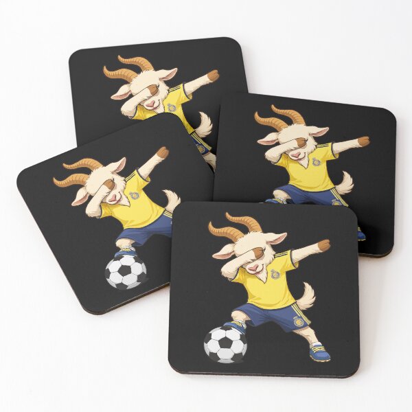 Item preview, Al-Nassr Dabbing Goat Mascot | Funny Soccer Fan Art Football Illustration designed and sold by BrainBubbleArt.