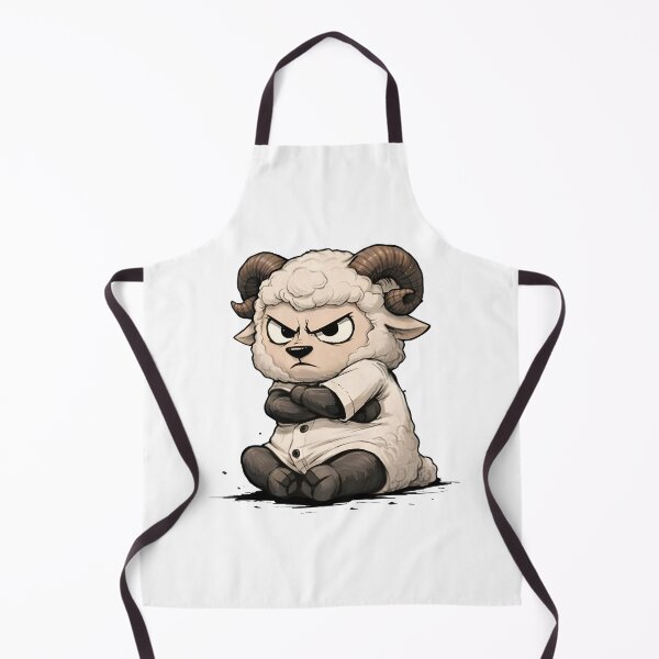 Item preview, Angry Cute Ram Cartoon | Grumpy Sheep Chibi Illustration designed and sold by Senkov.