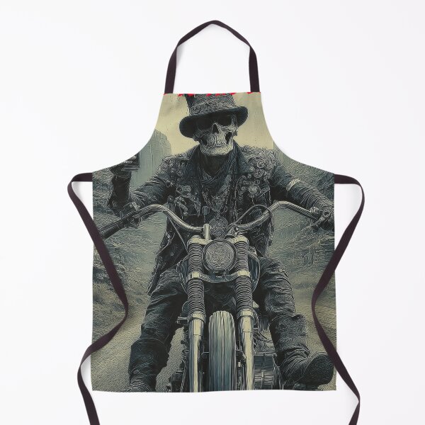 Item preview, Grim Reaper Biker with Whiskey | Vintage Woodcut Style designed and sold by CodeDistilled.