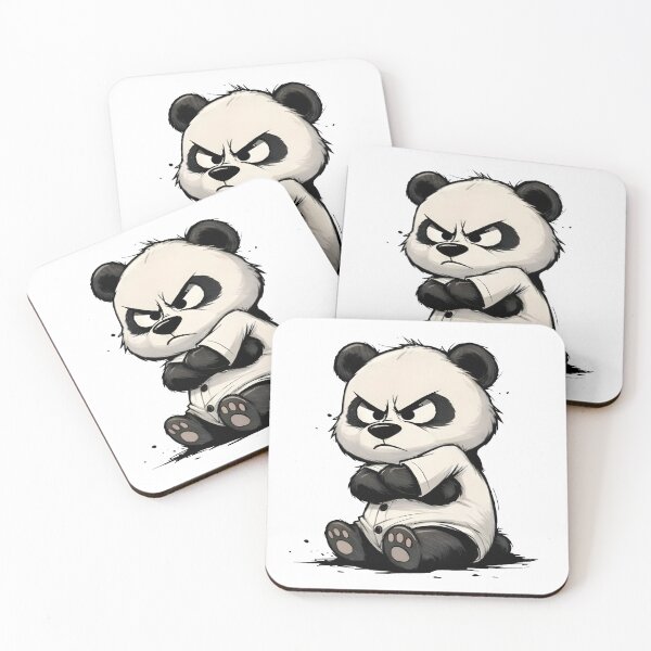 Item preview, Angry Cute Panda – Moody Cartoon Bear Illustration designed and sold by Senkov.