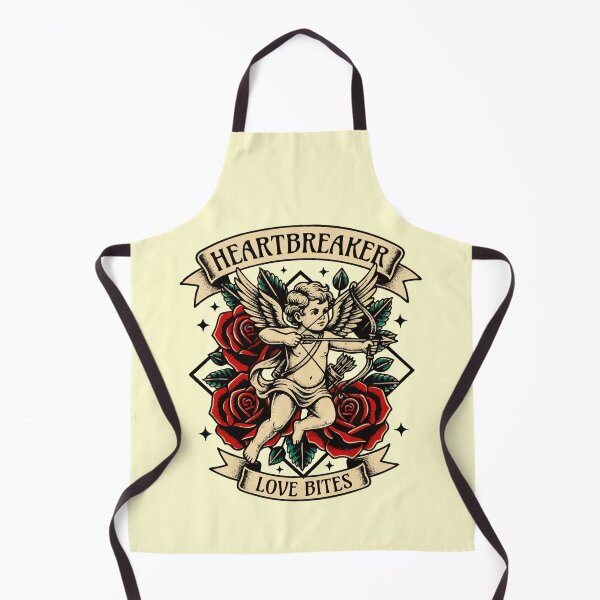Item preview, Heartbreaker Love Bites Traditional Tattoo Cupid With Roses designed and sold by 89BLACK.