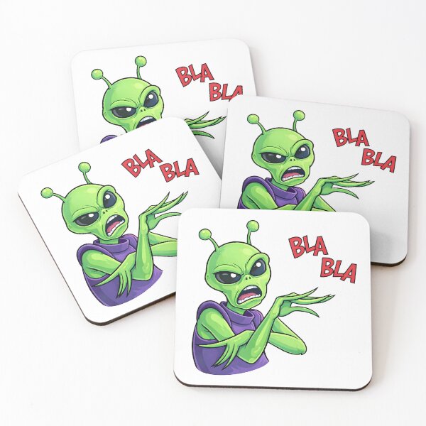 Item preview, Blah Blah Alien – Funny Sarcastic UFO Cartoon designed and sold by Senkov.
