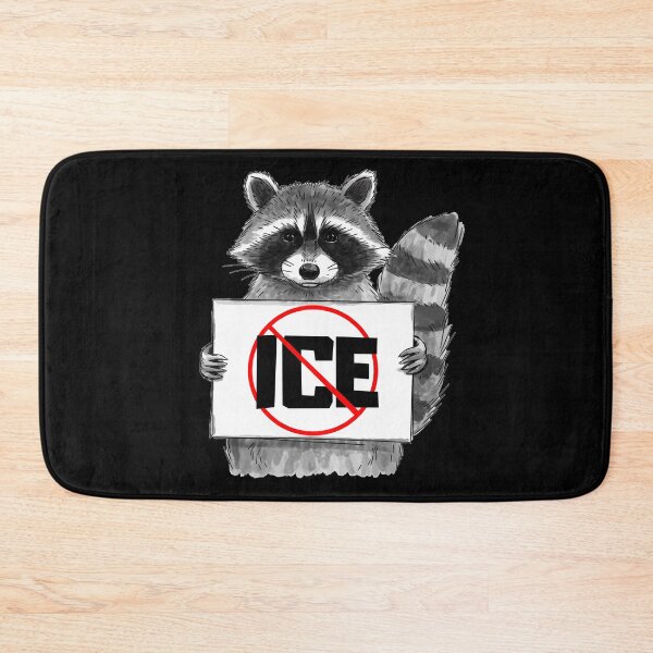 Item preview, Against ICE Great Gift Unique Hand-Drawn Raccoon designed and sold by ketkacreations.