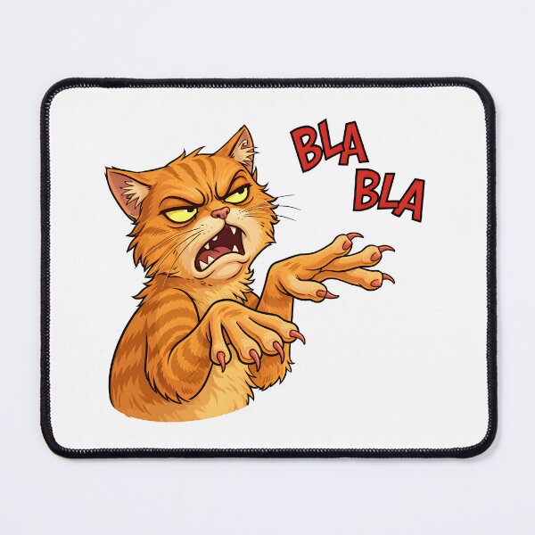 Item preview, Bla Bla Cat – Funny Sarcastic Grumpy Cat Illustration designed and sold by Senkov.