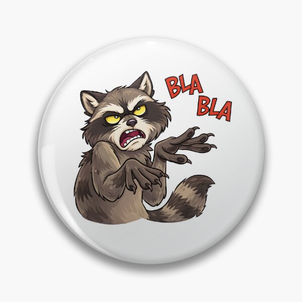 Item preview, Bla Bla Raccoon Funny Sarcastic Meme Illustration designed and sold by Senkov.