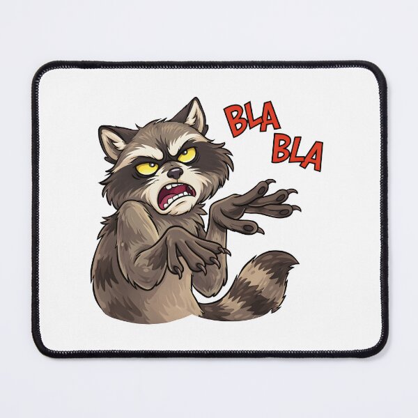 Item preview, Bla Bla Raccoon Funny Sarcastic Meme Illustration designed and sold by Senkov.