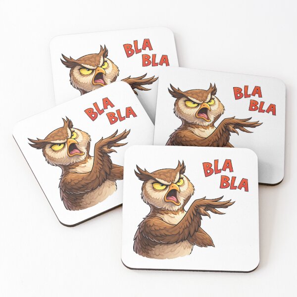 Item preview, Angry Owl Saying “Bla Bla” – Funny Sarcastic Illustration designed and sold by Senkov.