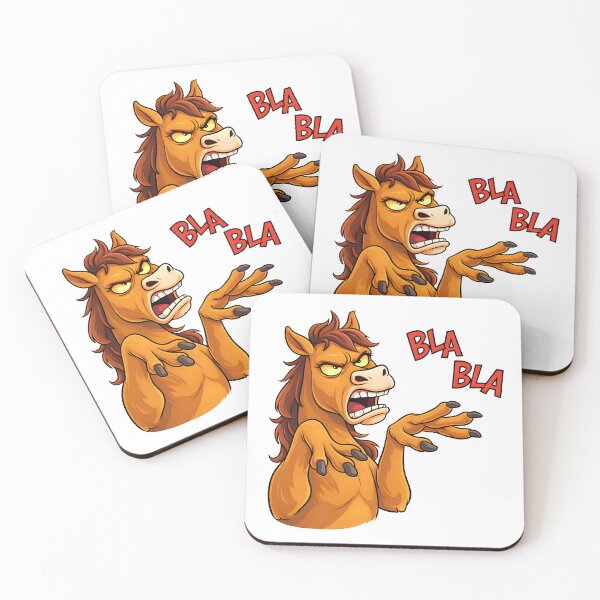 Item preview, Blah Blah Blah – Angry Horse Meme Illustration designed and sold by Senkov.