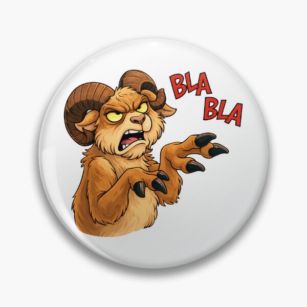 Item preview, Angry Ram Saying “Bla Bla” – Funny Sarcastic Cartoon Animal designed and sold by Senkov.