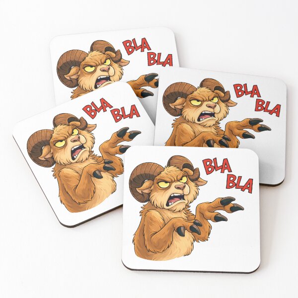 Item preview, Angry Ram Saying “Bla Bla” – Funny Sarcastic Cartoon Animal designed and sold by Senkov.