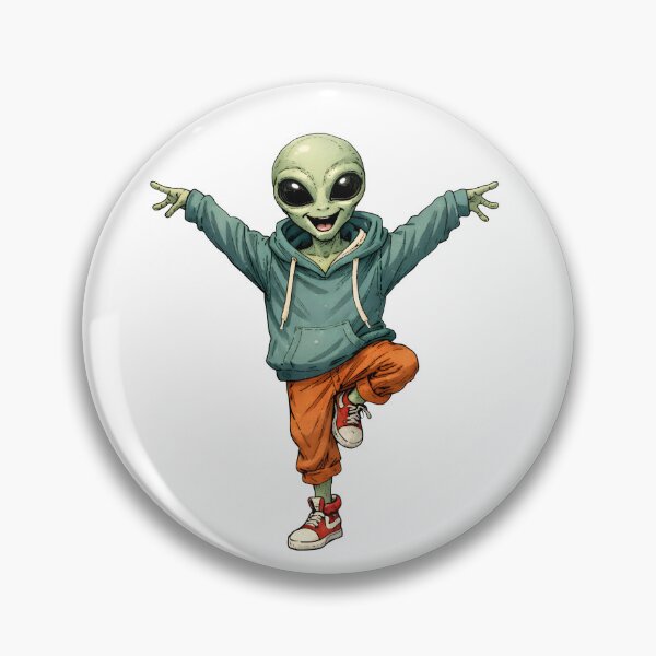Item preview, Dancing Alien in Hoodie – Funny UFO Street Style Art designed and sold by Senkov.