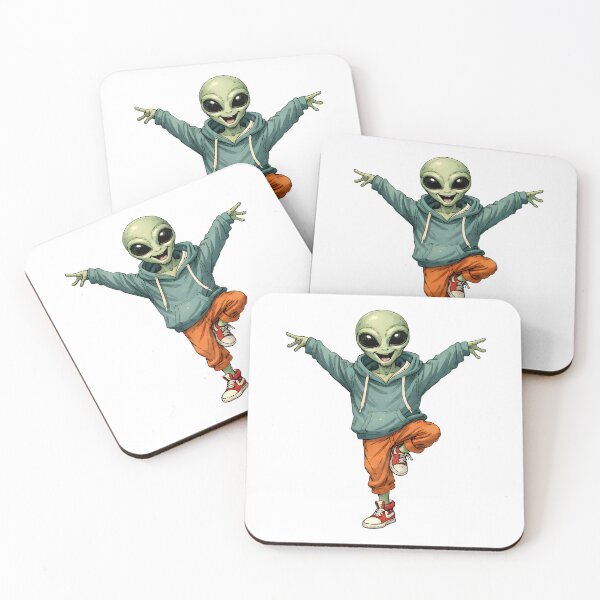 Item preview, Dancing Alien in Hoodie – Funny UFO Street Style Art designed and sold by Senkov.