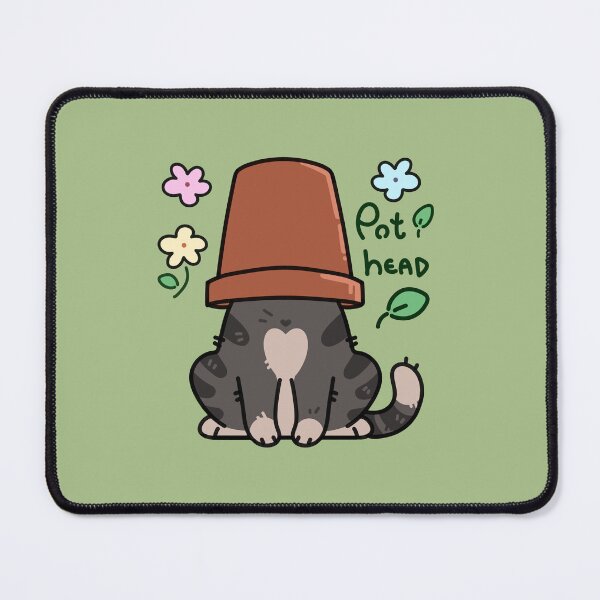 Item preview, pot head cat designed and sold by sadfacestickers.