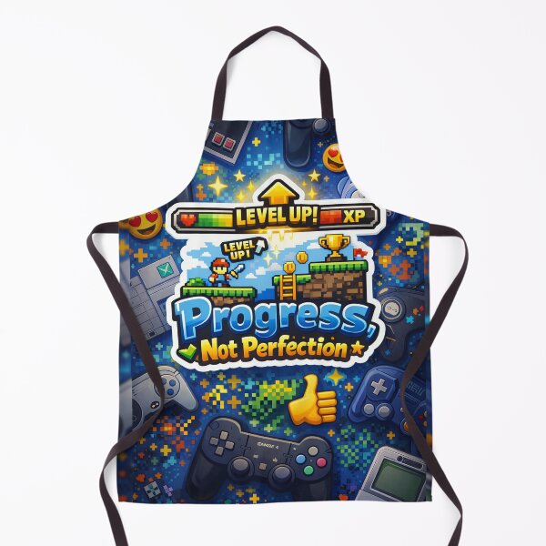 Item preview, Progress Not Perfection – Level Up Gamer Mindset designed and sold by Fuskiss.