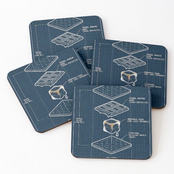 Item preview, S'more Blueprint - Thermal Confection Assembly Diagram designed and sold by Standard Deviation Co.