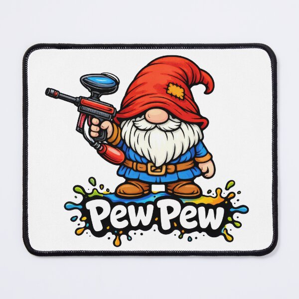 Item preview, Pew Pew Gnome Paintball Cartoon – Funny Gaming & Paintball Art designed and sold by Moriarty's Digital Visions.
