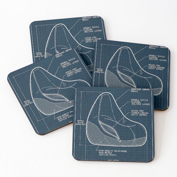 Item preview, Beanbag Chair Blueprint - Amorphous Comfort Module designed and sold by Standard Deviation Co.