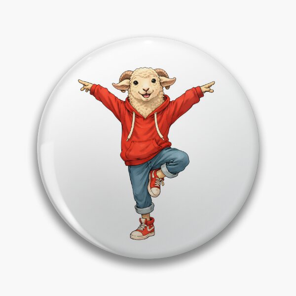 Item preview, Dancing Ram in Red Hoodie – Funny Street Style Animal Art designed and sold by Senkov.