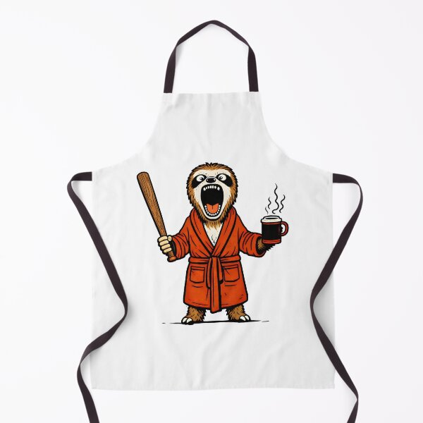 Item preview, Angry Sloth with Bat and Coffee | Funny Lazy Morning Meme designed and sold by Senkov.