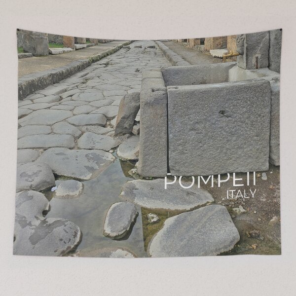 Item preview, Pompeii, Italy street view with water basin designed and sold by CHASAcreative.