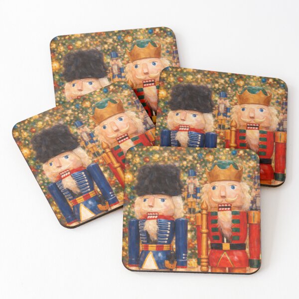 Item preview, Impressionist Christmas Nutcrackers with Sparkling Lights Digital Painting designed and sold by kornkobart.