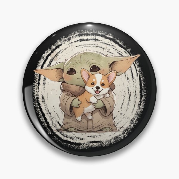 Artikelvorschau, BABY YODA MIT CORGI entworfen und verkauft von LIS AND MELIVERSO.