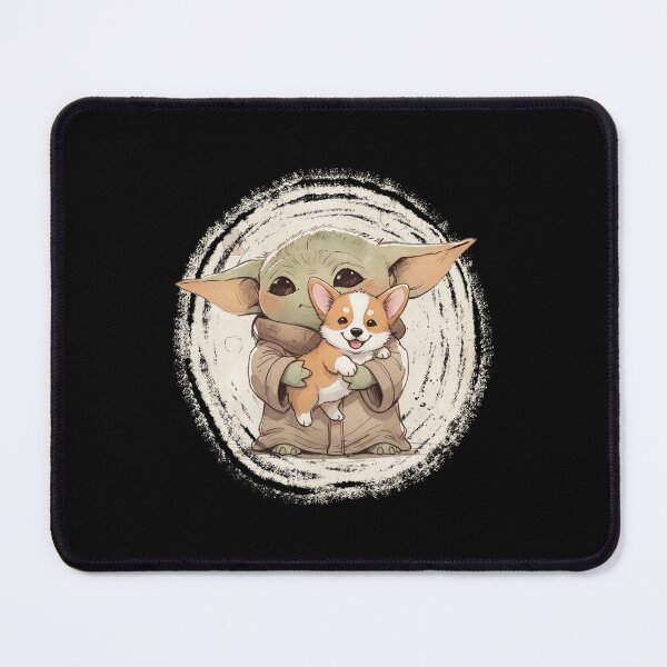 Item preview, BABY YODA WITH CORGI designed and sold by LIS AND MELIVERSO.