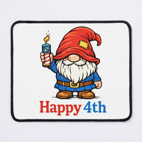 Item preview, Patriotic Gnome Holding Firecracker – Happy 4th of July Cartoon Design designed and sold by Moriarty's Digital Visions.