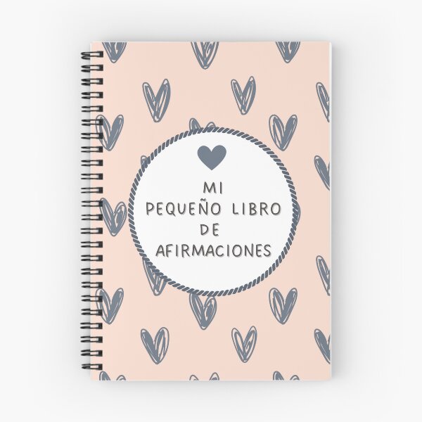 Item preview, Cuaderno espiral de afirmaciones diarias en español designed and sold by PalmAndCactusCo.