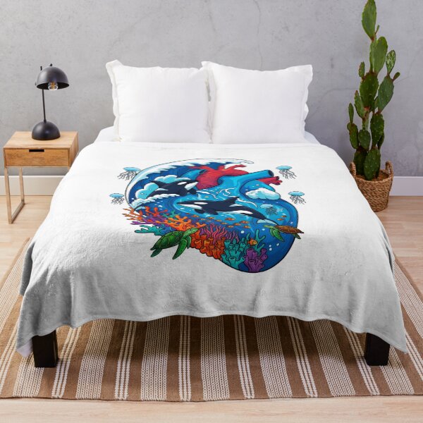 Item preview, Ocean Wave Heart – Marine Life Anatomical Illustration designed and sold by Timegraf.