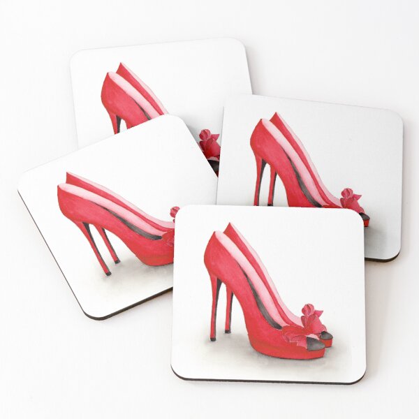 Item preview, Going Bold - Red High Heeled shoes designed and sold by Watercolor by Jane.
