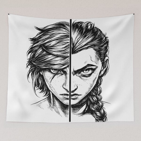 Item preview, Shadow Self – Feminine Duality Dark Psychology Illustration designed and sold by artearcade.