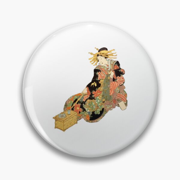 Item preview, Japan Ukiyoe Oiran black kimono designed and sold by Ukiyoe_japan.