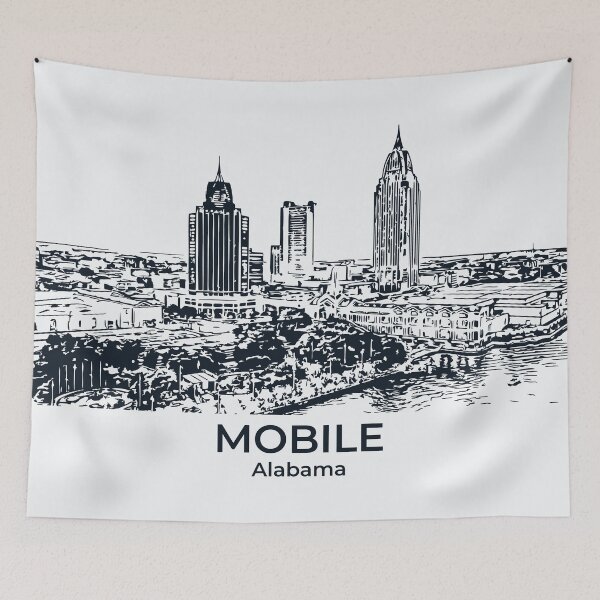 Aperçu de l'œuvre Mobile - Alabama créée et vendue par Lakeric Cityscapes.