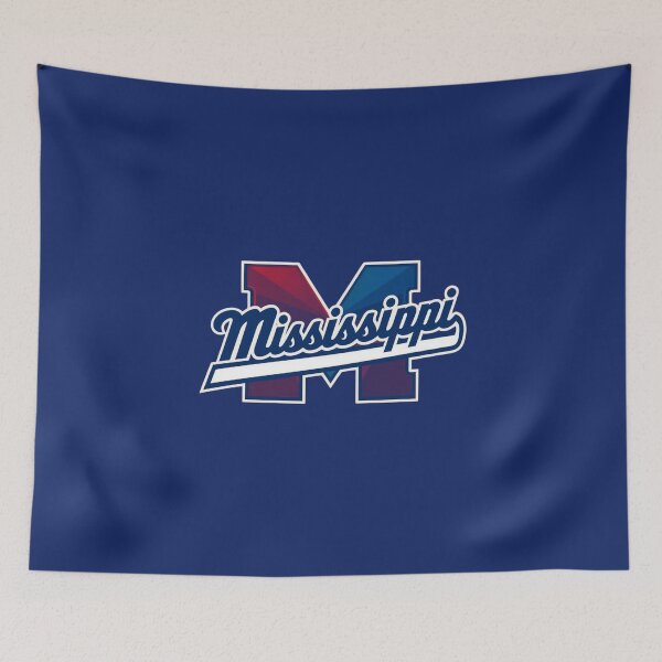 Item preview, Mississippi logo with large M script design vibrant designed and sold by Rue Market.