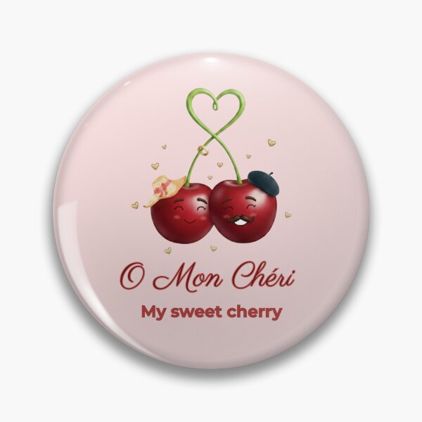 Item preview,  O Mon Chéri - Cute Cherry Fruit Pun designed and sold by Anyshca.