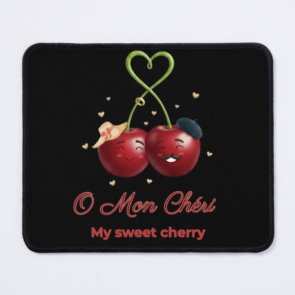 Item preview, O Mon Chéri - Cute Cherry Fruit Pun designed and sold by Anyshca.