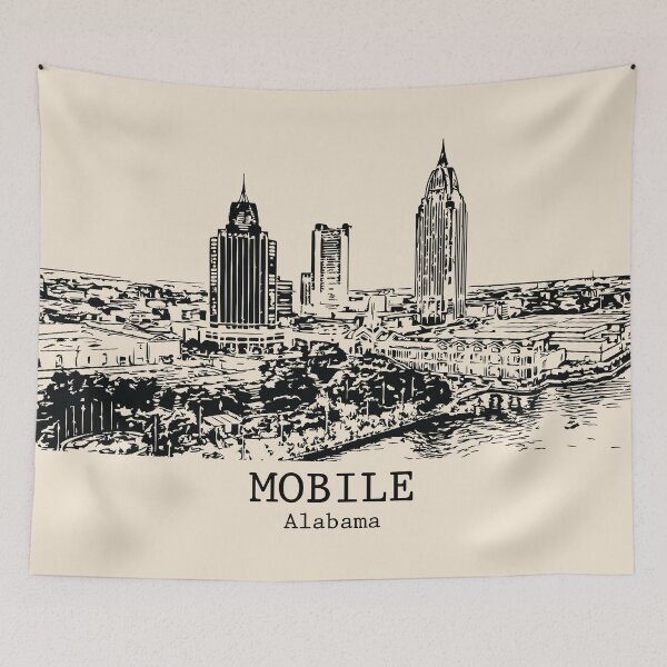 Aperçu de l'œuvre Mobile - Alabama créée et vendue par Lakeric Cityscapes.